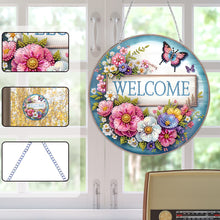 Load image into Gallery viewer, Acrylic 2D Flat Welcome Home DIY Hanging Diamond Art Kits Wall Door Decor