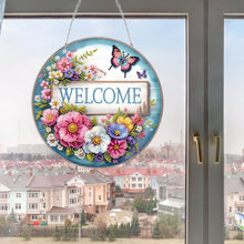 Load image into Gallery viewer, Acrylic 2D Flat Welcome Home DIY Hanging Diamond Art Kits Wall Door Decor