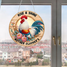 Load image into Gallery viewer, Acrylic 2D Flat DIY Wake Up Hen Hanging Diamond Art Kits Wall Door Decor