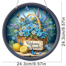 Load image into Gallery viewer, Acrylic 2D Flat DIY Welcome Friends Hanging Diamond Art Kits Wall Door Decor
