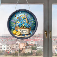 Load image into Gallery viewer, Acrylic 2D Flat DIY Welcome Friends Hanging Diamond Art Kits Wall Door Decor