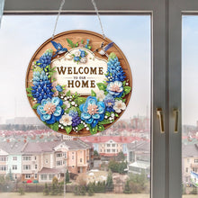 Load image into Gallery viewer, Acrylic 2D Flat DIY Welcome Home Hanging Diamond Art Kits Wall Door Decor