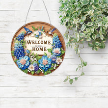 Load image into Gallery viewer, Acrylic 2D Flat DIY Welcome Home Hanging Diamond Art Kits Wall Door Decor