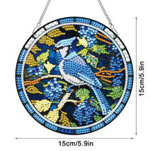 Load image into Gallery viewer, 2pcs 2D Flat DIY Cardinal Bluebird Diamond Art Pendant Window Hanging Art for Wall