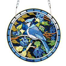 Load image into Gallery viewer, 2pcs 2D Flat DIY Cardinal Bluebird Diamond Art Pendant Window Hanging Art for Wall