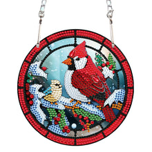 Load image into Gallery viewer, 2pcs 2D Flat DIY Cardinal Bluebird Diamond Art Pendant Window Hanging Art for Wall