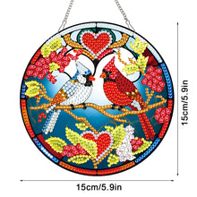 Load image into Gallery viewer, 2pcs 2D Flat DIY Hummingbird Cardinal Diamond Art Pendant Window Hanging Art for Wall