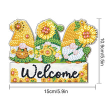 Load image into Gallery viewer, 2Pcs 2D Flat DIY Autumn Gnome Diamond Art Pendant Window Hanging Art for Wall
