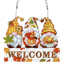 Load image into Gallery viewer, 2Pcs 2D Flat DIY Autumn Gnome Diamond Art Pendant Window Hanging Art for Wall