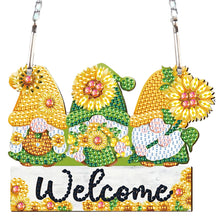 Load image into Gallery viewer, 2Pcs 2D Flat DIY Autumn Gnome Diamond Art Pendant Window Hanging Art for Wall