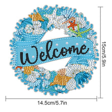 Load image into Gallery viewer, 2pcs 2D Flat DIY Summer Autumn Wreath Diamond Art Pendant Window Hanging Art for Wall