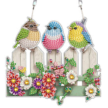 Load image into Gallery viewer, 2Pcs 2D Flat DIY Parrot Bird Diamond Art Pendant Window Hanging Art for Wall
