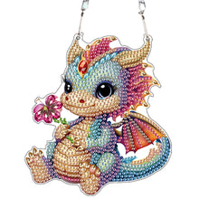 Load image into Gallery viewer, 2Pcs 2D Flat DIY Pterosaur Diamond Painting Pendant Window Hanging Art for Wall