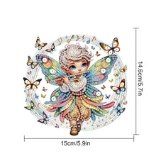 Load image into Gallery viewer, 2Pcs 2D Flat DIY Pixie Fairy Diamond Art Pendant Window Hanging Art for Wall