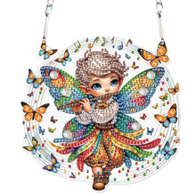 Load image into Gallery viewer, 2Pcs 2D Flat DIY Pixie Fairy Diamond Art Pendant Window Hanging Art for Wall