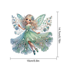 Load image into Gallery viewer, 2Pcs 2D Flat DIY Pixie Fairy Diamond Art Pendant Window Hanging Art for Wall