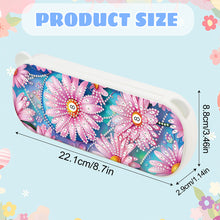 Load image into Gallery viewer, Daisy Pattern DIY Diamond Pencil Case Pens Brushes Accessories Travel Pencil Box