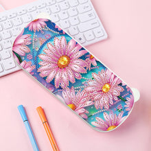 Load image into Gallery viewer, Daisy Pattern DIY Diamond Pencil Case Pens Brushes Accessories Travel Pencil Box