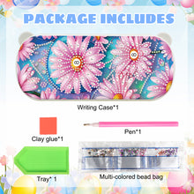 Load image into Gallery viewer, Daisy Pattern DIY Diamond Pencil Case Pens Brushes Accessories Travel Pencil Box