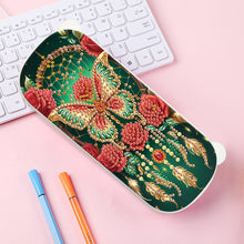 Load image into Gallery viewer, Rose Pattern DIY Diamond Pencil Case Pens Brushes Accessories Travel Pencil Box