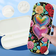 Load image into Gallery viewer, Love Pattern DIY Diamond Pencil Case Pens Brushes Accessories Travel Pencil Box