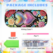 Load image into Gallery viewer, Love Pattern DIY Diamond Pencil Case Pens Brushes Accessories Travel Pencil Box
