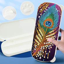 Load image into Gallery viewer, Feather DIY Diamond Pencil Case Pen Brushes Accessories Travel Pencil Box