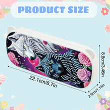 Load image into Gallery viewer, Wolf Pattern DIY Diamond Pencil Case Pens Brushes Accessories Travel Pencil Box