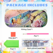 Load image into Gallery viewer, Bird Pattern DIY Diamond Pencil Case Pens Brushes Accessories Travel Pencil Box