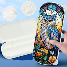 Load image into Gallery viewer, Owl Pattern DIY Diamond Pencil Case Pens Brushes Accessories Travel Pencil Box