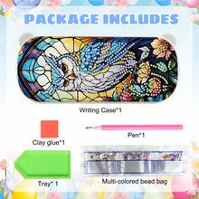 Load image into Gallery viewer, Owl Pattern DIY Diamond Pencil Case Pens Brushes Accessories Travel Pencil Box