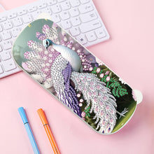 Load image into Gallery viewer, Peacock DIY Diamond Pencil Case Pen Brushes Accessories Travel Pencil Box