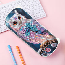 Load image into Gallery viewer, Owl Pattern DIY Diamond Pencil Case Pens Brushes Accessories Travel Pencil Box