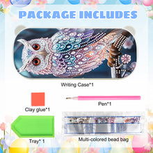 Load image into Gallery viewer, Owl Pattern DIY Diamond Pencil Case Pens Brushes Accessories Travel Pencil Box