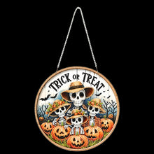 Load image into Gallery viewer, Acrylic 2D Flat Pumpkin Skull DIY Hanging Diamond Art Kits Wall Door Decor