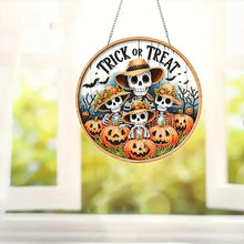 Load image into Gallery viewer, Acrylic 2D Flat Pumpkin Skull DIY Hanging Diamond Art Kits Wall Door Decor