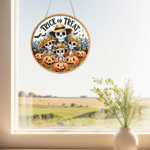 Load image into Gallery viewer, Acrylic 2D Flat Pumpkin Skull DIY Hanging Diamond Art Kits Wall Door Decor