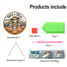 Load image into Gallery viewer, Acrylic 2D Flat Pumpkin Skull DIY Hanging Diamond Art Kits Wall Door Decor