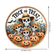 Load image into Gallery viewer, Acrylic 2D Flat Pumpkin Skull DIY Hanging Diamond Art Kits Wall Door Decor