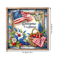 Load image into Gallery viewer, Acrylic 2D Flat Independence Day DIY Hanging Diamond Art Kits Wall Door Decor