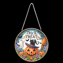 Load image into Gallery viewer, Acrylic 2D Flat Pumpkin Cat DIY Hanging Diamond Art Kits Wall Door Decor