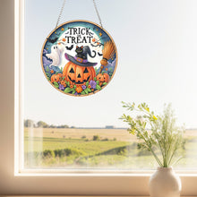 Load image into Gallery viewer, Acrylic 2D Flat Pumpkin Cat DIY Hanging Diamond Art Kits Wall Door Decor