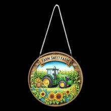 Load image into Gallery viewer, Acrylic 2D Flat Sunflowers Tractor DIY Hanging Diamond Art Kits Wall Door Decor