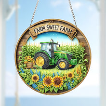 Load image into Gallery viewer, Acrylic 2D Flat Sunflowers Tractor DIY Hanging Diamond Art Kits Wall Door Decor