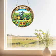 Load image into Gallery viewer, Acrylic 2D Flat Sunflowers Tractor DIY Hanging Diamond Art Kits Wall Door Decor