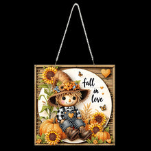 Load image into Gallery viewer, Acrylic 2D Flat DIY Love Autumn Hanging Diamond Art Kits Wall Door Decor