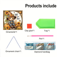 Load image into Gallery viewer, Acrylic 2D Flat DIY Love Autumn Hanging Diamond Art Kits Wall Door Decor