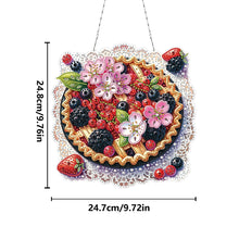 Load image into Gallery viewer, 2D Flat DIY Fruit Pizza Diamond Art Pendant Window Hanging Art for Home Decor