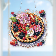 Load image into Gallery viewer, 2D Flat DIY Fruit Pizza Diamond Art Pendant Window Hanging Art for Home Decor