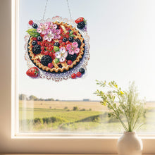 Load image into Gallery viewer, 2D Flat DIY Fruit Pizza Diamond Art Pendant Window Hanging Art for Home Decor